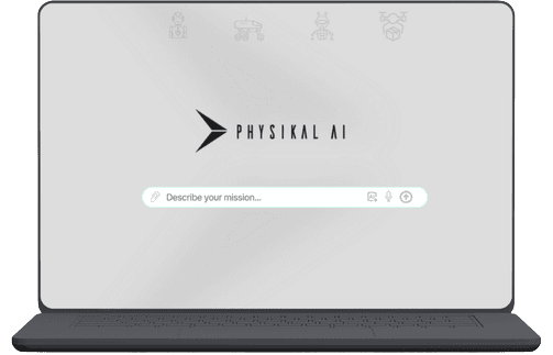 Laptop showing Physikal AI